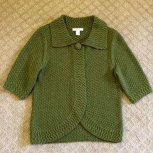 Women’s Cozy Green Dressbarn Cardigan Swater Size Small